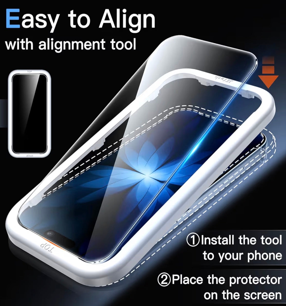 JETech iPhone 17 Screen Protector 3 Pack 9H Tempered Glass