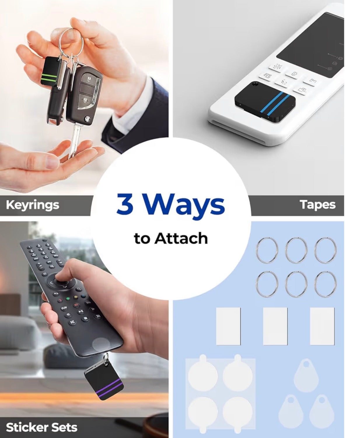 Esky Key Finder, key tracker with Backup RF Transmitter, Wireless RF Item Locator, Wireless key finder locator with keyring, phone finder, Pet Tracker, Great Gifts for Father Mother birthday Christmas