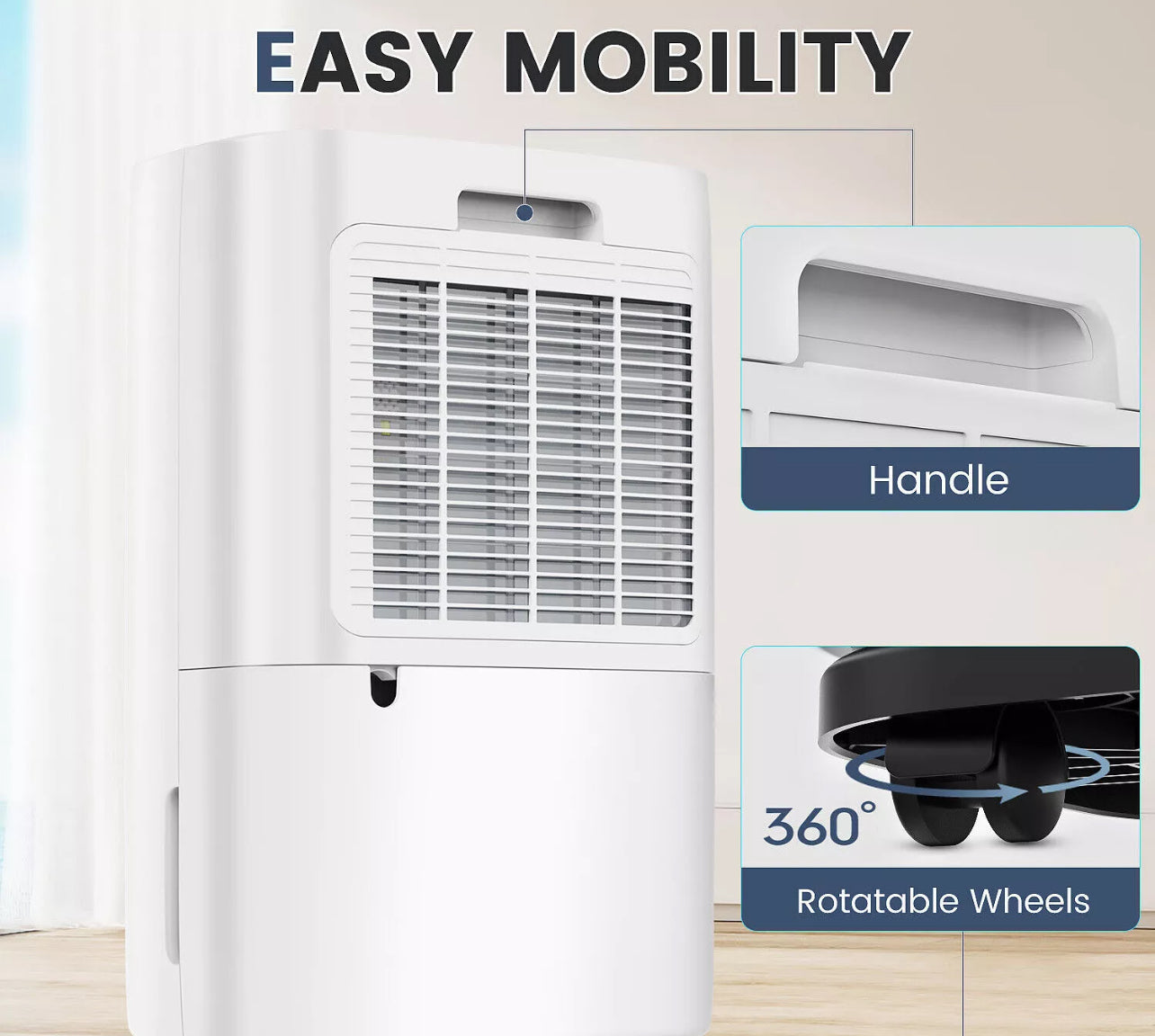 25L Dehumidifier & Air Purifier with Humidistat & LCD Display – Ideal for Home & Laundry Use (UK Plug)