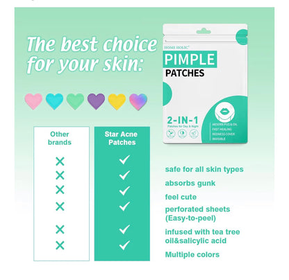 Pimple Patches Spot Patches Spot Stickers Acne Treatment Absorbing Cover Invisible Blemish Cover Acne Dots for Fast Acting Skincare
