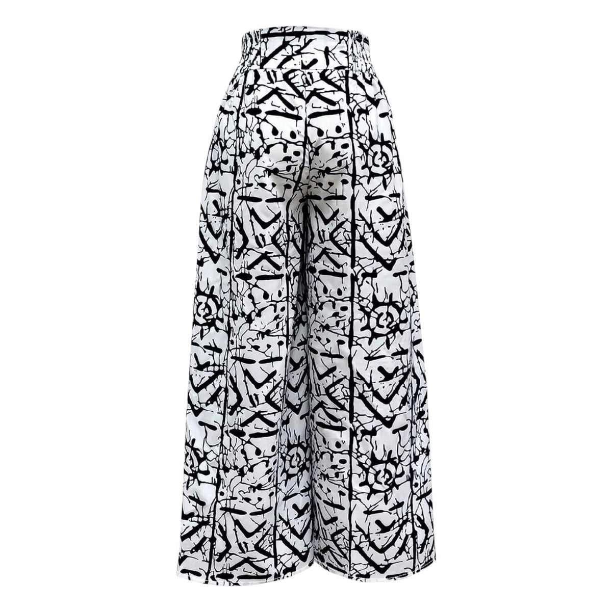 Women’s Random Print Casual Pants – Lightweight Loose Fit Trousers for Everyday Comfort and Style