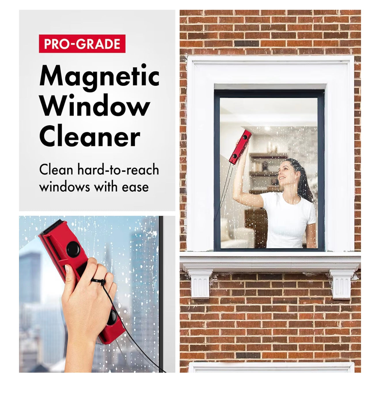 Tyroler Glider D-3 Magnetic Window Cleaner for Double Glazing UK | Magnet Window Cleaners for Double Glazed Windows 20-28mm Only