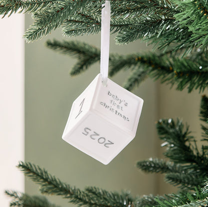 Home Single Baby's First Christmas Cube Bauble