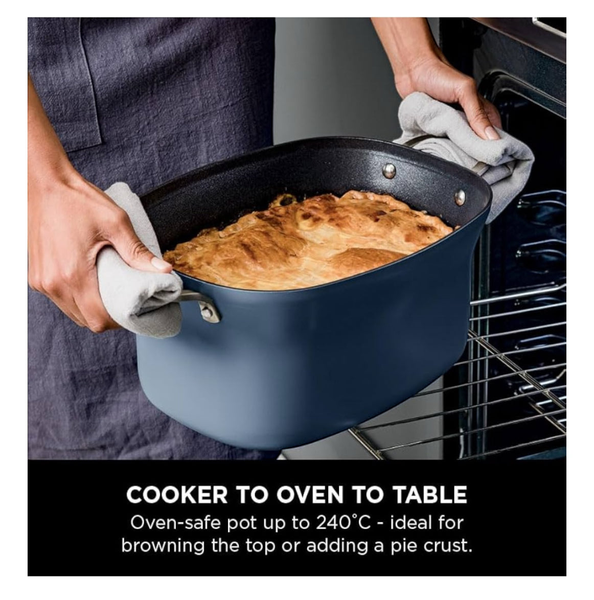 Foodi PossibleCooker, 6L Slow Cooker & Rice Cooker, 8-in-1 Versatile Functions, Midnight Blue, MC1101UK