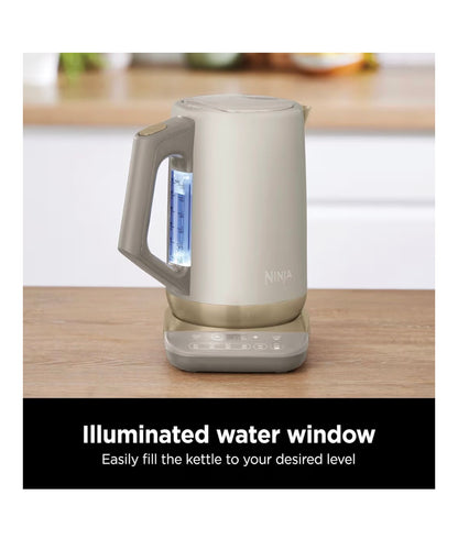 Perfect Temperature Kettle, 1.7L, with Temperature Control, LED Display, Easy to Use Kettle with Rapid Boil and Temperature Hold, Stone/Gold KT201UKSTGD