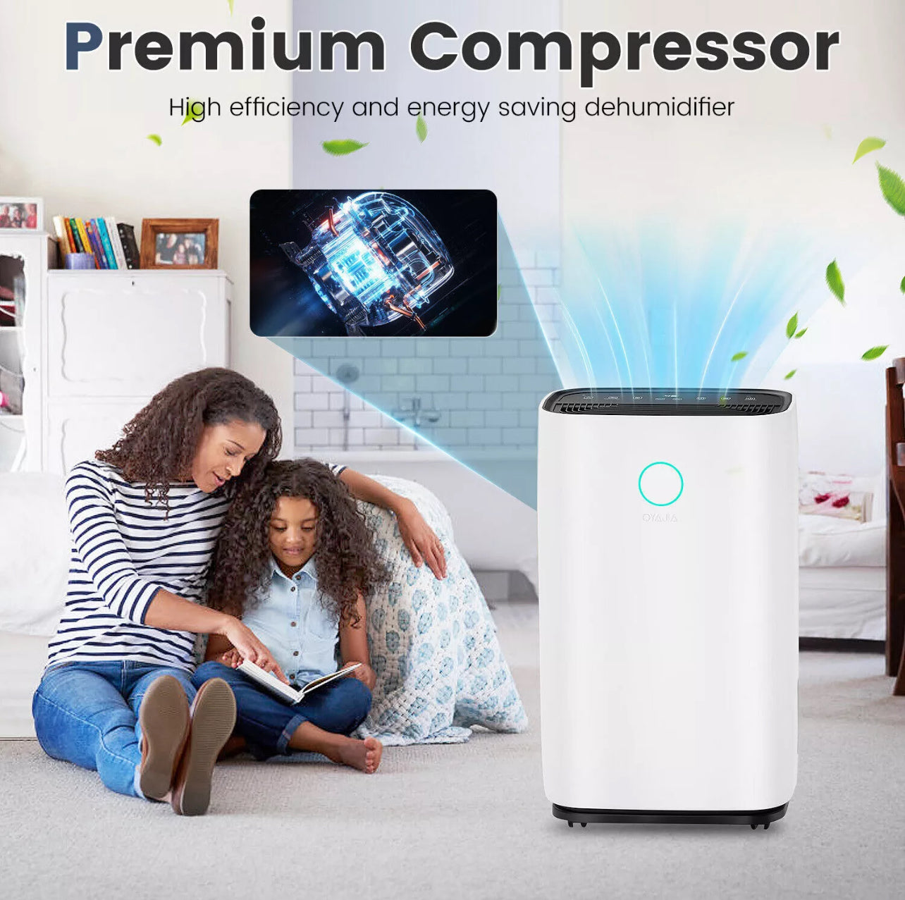 25L Dehumidifier & Air Purifier with Humidistat & LCD Display – Ideal for Home & Laundry Use (UK Plug)