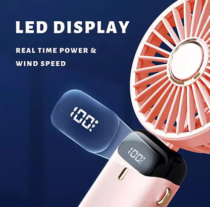 Portable Hand-Held Mini Folding Desk Fan – USB Rechargeable | Compact Cooling for Home, Office & Travel (UK)