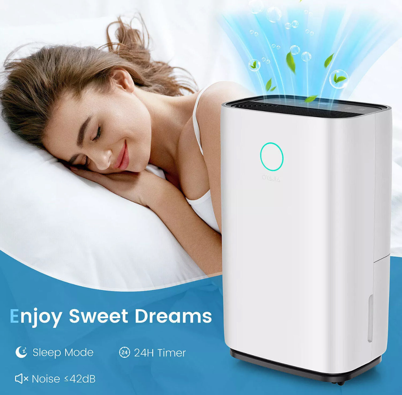 25L Dehumidifier & Air Purifier with Humidistat & LCD Display – Ideal for Home & Laundry Use (UK Plug)