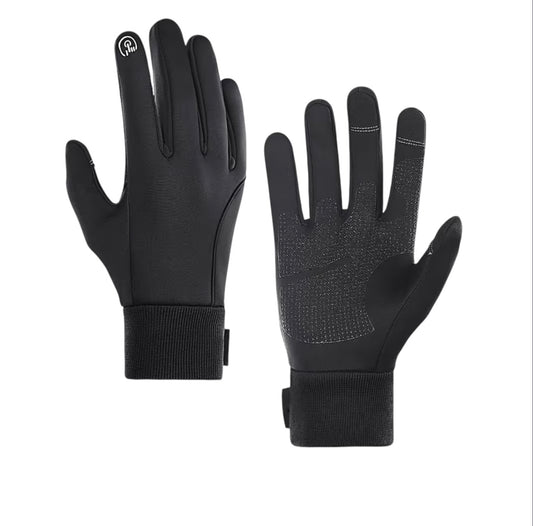 LERWAY Winter Warm Gloves, Touchscreen Gloves Windproof Water-Resistant Thermal Non-slip MTB Gloves Black for Men Women Running Driving Cycling Climbing Hiking Skiing
