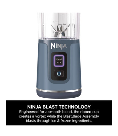 Blast Portable Blender, 530ml, Leakproof Lid & Sip Spout, Powerful Cordless Mini Blender, Rechargeable, Portable Smoothies, Protein Shakes, Blends Ice & Frozen Fruit, Denim Blue, BC151UKNV