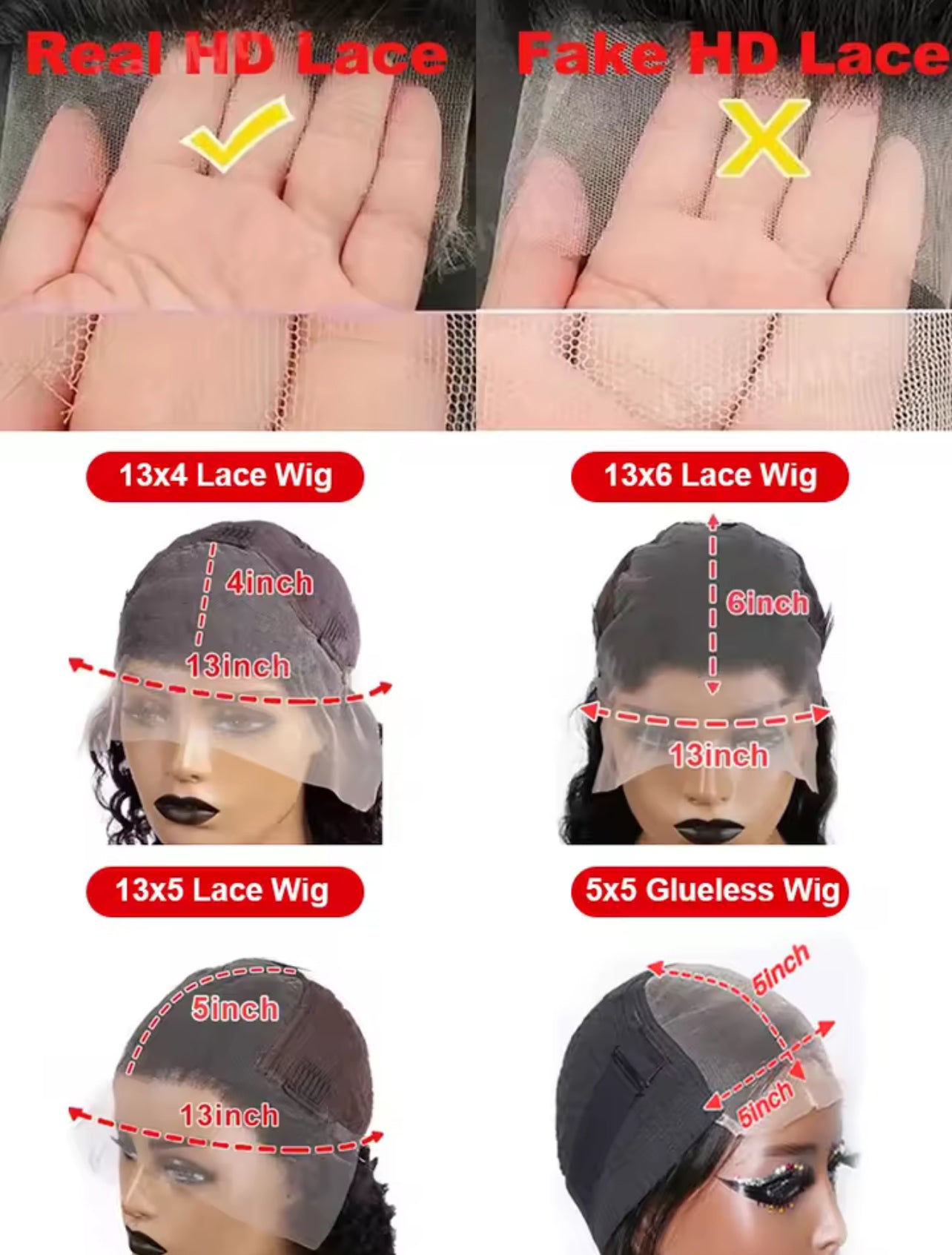 100% Human Hair Lace Front Wig – 13x6 Body Wave, 13x4 Front, HD Lace, Pre-Plucked, 30–40 Inch, Brazilian Hair, 200% Density