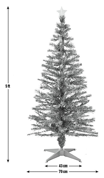5ft Fibre Optic Warm White Star
Christmas Tree