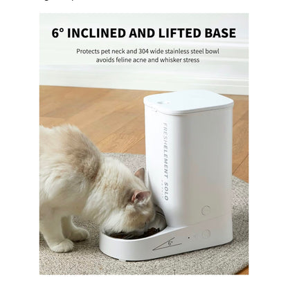 PETKIT Automatic Cat Feeder, 2.4GHz Auto Cat Feeder with App Control 3L, Low Food & Blockage Sensor, 304 Stainless Steel Bowl, Fresh Lock Technology,1-30 Meals/Day Anti-Clog Pet Feeder, White