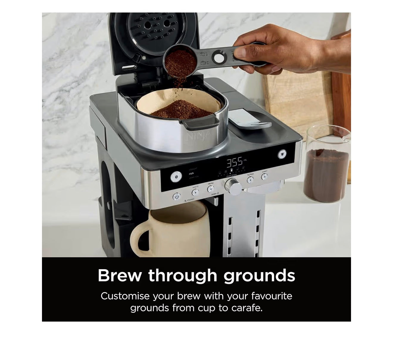 Prestige 2-in-1 Filter Coffee and Pod Capsule Machine with Built-in Milk Frother, Make Lattes, Iced Coffee and Flat Whites, Black CFN802UK
