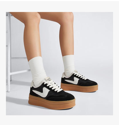 LUCKY STEP Women's Platform Trainers Sneakers Walking Shoes
Comfortable, Fashion, Chunky, Casual, Lace-Up, Stitch Detailing, Everyday, Footwear