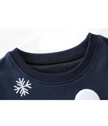 Kids Christmas Boys Sweatshirt Santa Claus Jumper Long Sleeve Tops T-Shirts Winter Casual Pullover Toddler Clothes for Age 2-10 Years