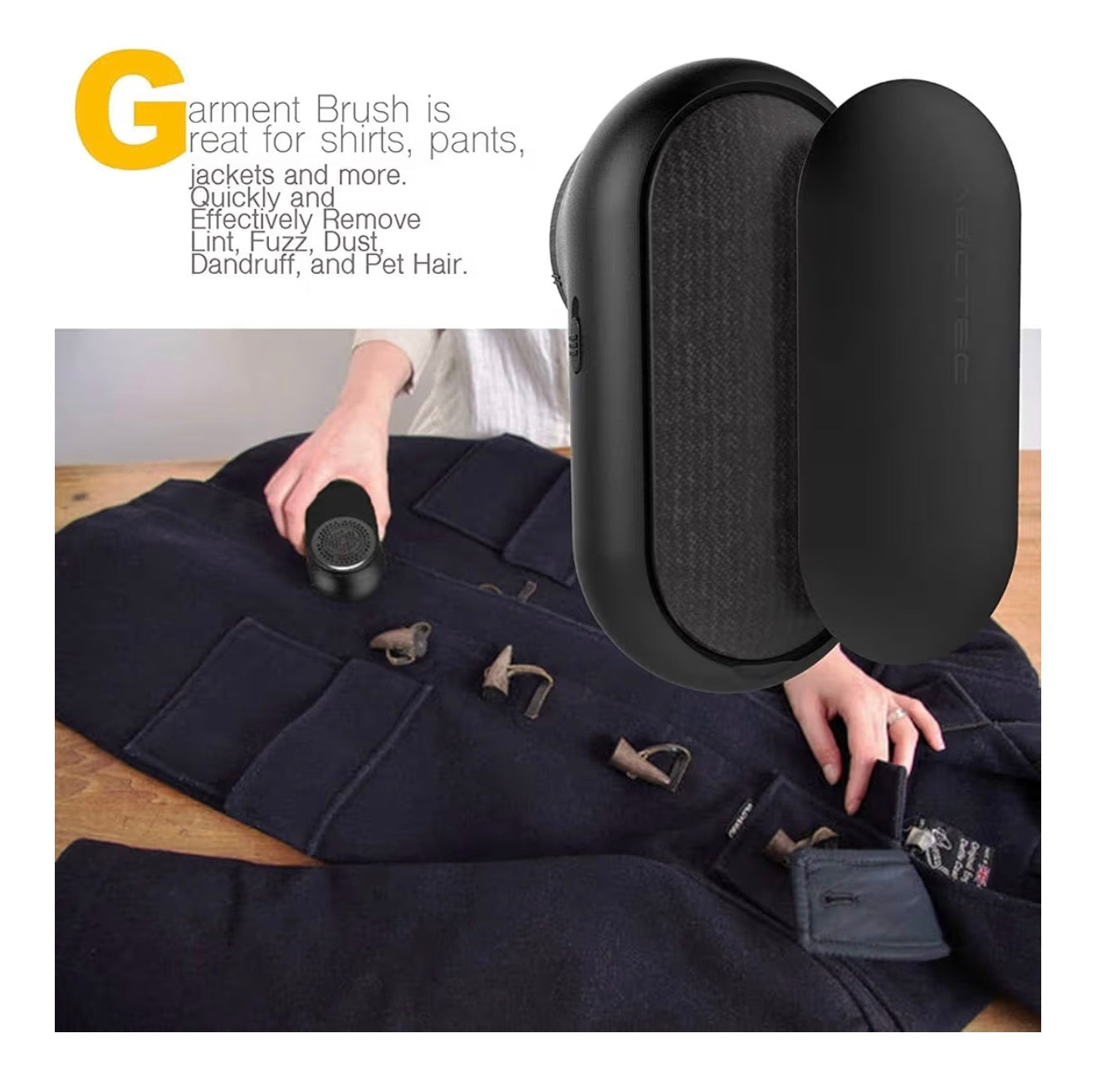 Magictec Rechargeable Fabric Shaver, Lint Remover Sweater Defuzzer Lints Fuzzs Pills Pilling Trimmer for Clothes and Furniture -Battery Operated
