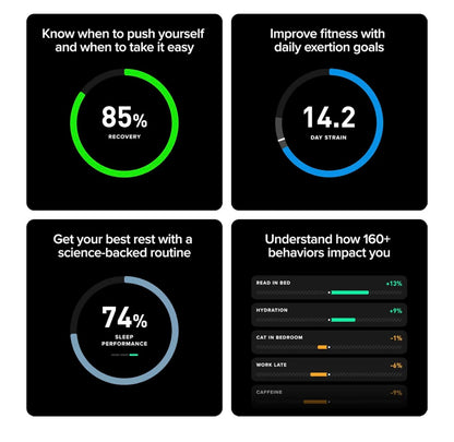 WHOOP 5.0/MG Activity Tracker - 12 Month Membership - Health and Fitness Wearable – 24/7 Activity and Sleep Tracker, Personalized Coaching, Menstrual Cycle Insights – 14+ Days Battery Life