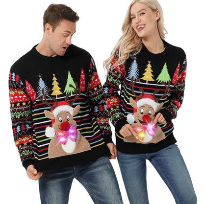 Unisex LED Christmas Jumper Light Up Sweater SEO Meta Description
