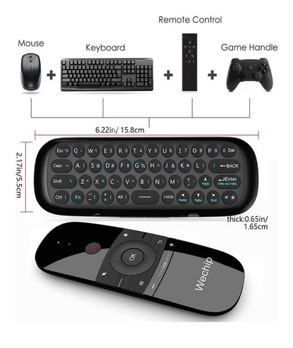 WeChip Mini Air Fly Mouse Remote 2.4G Motion Sensing Controller with Keyboard for Android TV Box/PC/TV