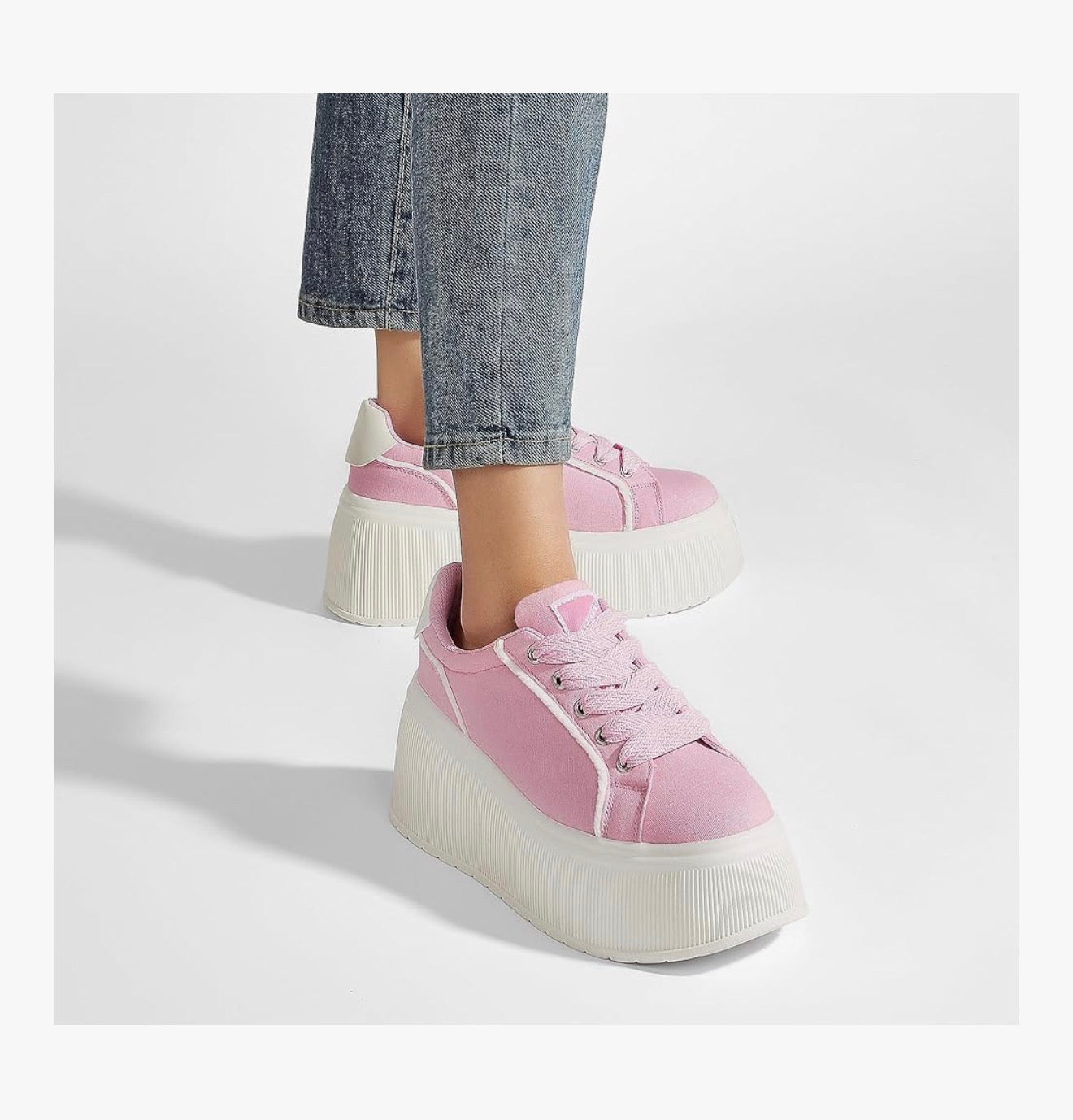 LUCKY STEP Women's Platform Fashion Sneakers Walking Shoes
Casual, Classic, Wedge, Low Top, Canvas, Retro