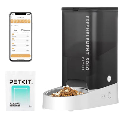 PETKIT Automatic Cat Feeder, 2.4GHz Auto Cat Feeder with App Control 3L, Low Food & Blockage Sensor, 304 Stainless Steel Bowl, Fresh Lock Technology,1-30 Meals/Day Anti-Clog Pet Feeder, White