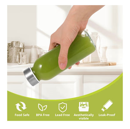 Glass Bottles With Stainless Steel Lids, 300/350/750/1000ML Water Bottles, Leak Proof Reusable Drinking Bottles for Hot Cold Drinks, Work, Gym, Home