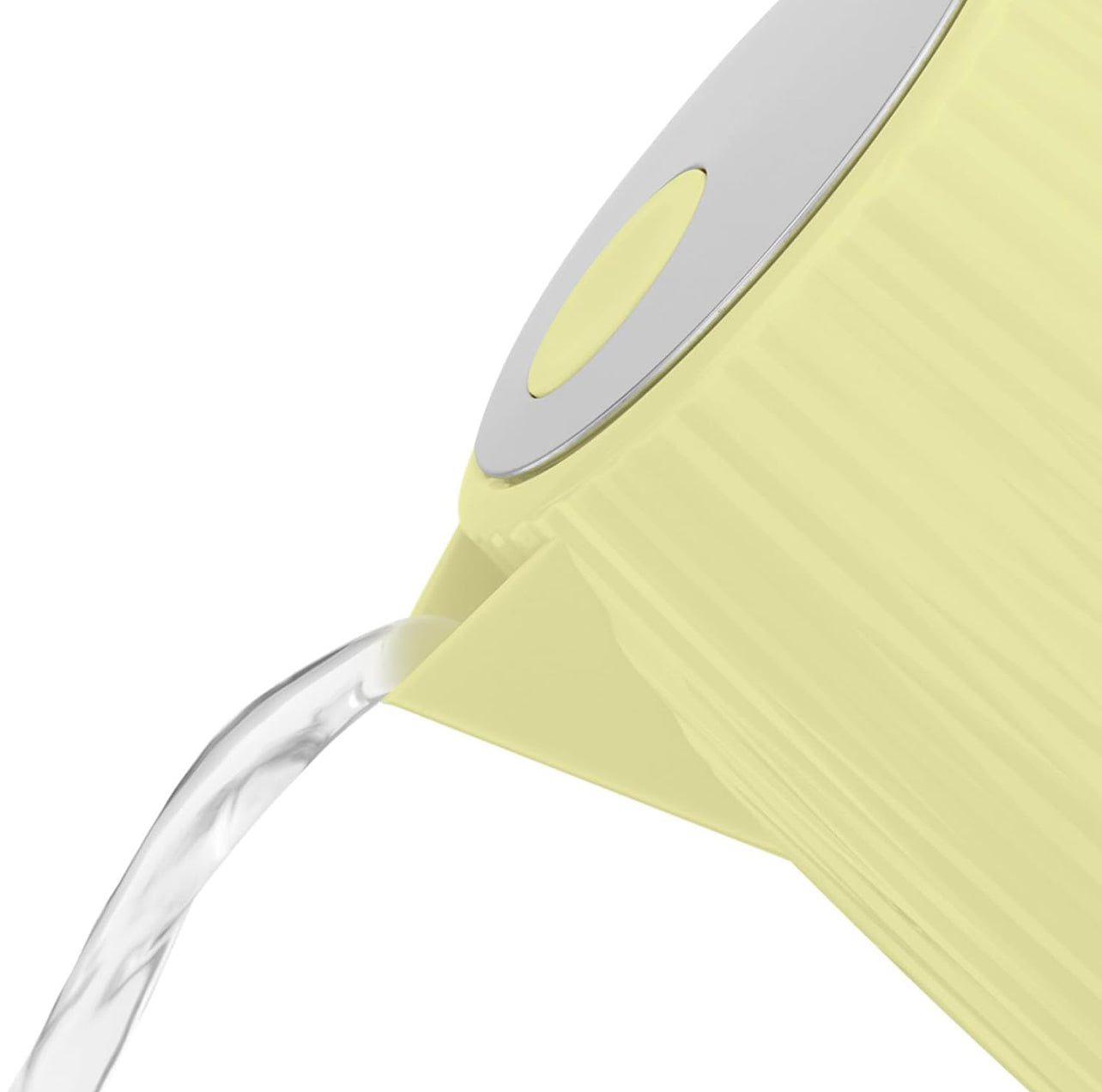 Russell Hobbs Electric Kettle (Hot Water, Tea or Coffee, 1.7L, Push to Open Lid, Perfect Pour Spout, Removable Washable Filter, Illuminated Switch, Chrome Accents, Lemon, 3000W) Eden 27363