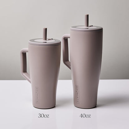 BrüMate 1.2L Tumbler with Straw and Lid | 100% Leakproof | Cold for 24 Hours | 40Oz Metal Water Bottle with Handle | Insulated Cup | Stainless Steel Travel Gym Mug (Matte Black)