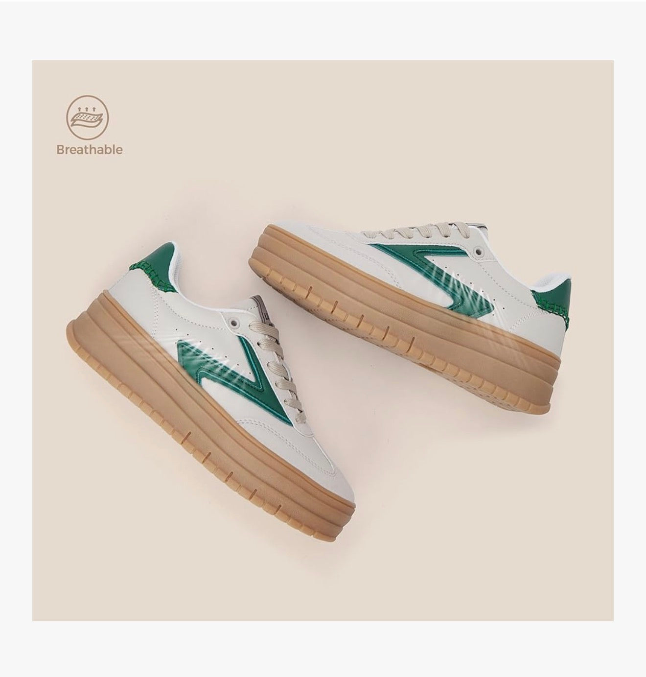 LUCKY STEP Women's Platform Sneakers Gum Sole Suede Casual Classic Retro Rubber Thick Sole Trendy Fashion Tennis Walking Shoes