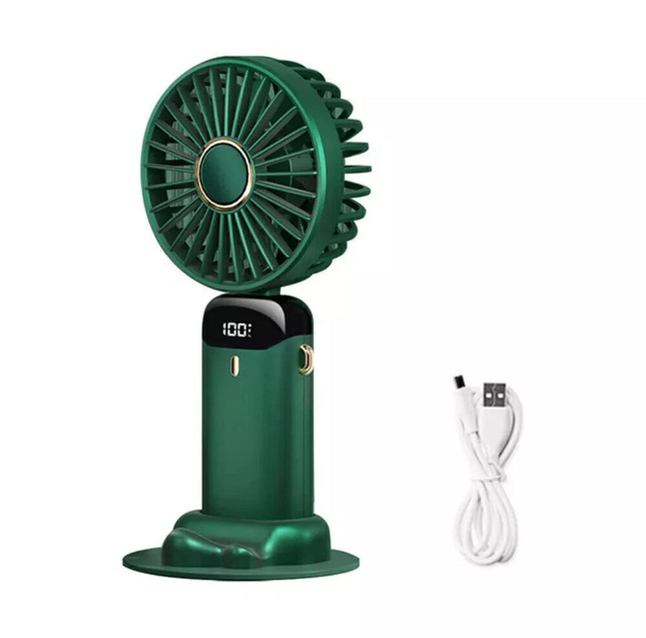 Portable Hand-Held Mini Folding Desk Fan – USB Rechargeable | Compact Cooling for Home, Office & Travel (UK)