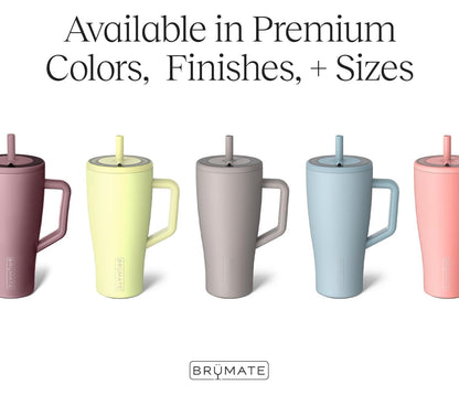 BrüMate 1.2L Tumbler with Straw and Lid | 100% Leakproof | Cold for 24 Hours | 40Oz Metal Water Bottle with Handle | Insulated Cup | Stainless Steel Travel Gym Mug (Matte Black)