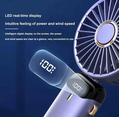 Portable Hand-Held Mini Folding Desk Fan – USB Rechargeable | Compact Cooling for Home, Office & Travel (UK)