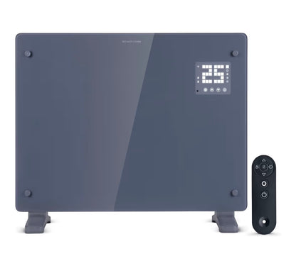 Devola Wifi Enabled Smart Electric Glass Panel Heater 1500W | Wall Mounted Radiator & Free Standing Low Energy Heater, Works With Alexa | Lot 20 complaint, DVPW1500G