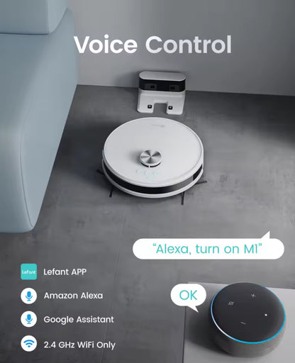 Lefant M1 LDS Robot Vacuum Cleaner – Multi-Plane Mapping, 4000Pa Suction, App & Alexa Control, Ideal for Pet Hair