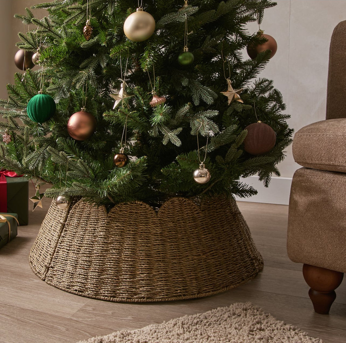 Woven Seagrass Christmas Tree Skirt