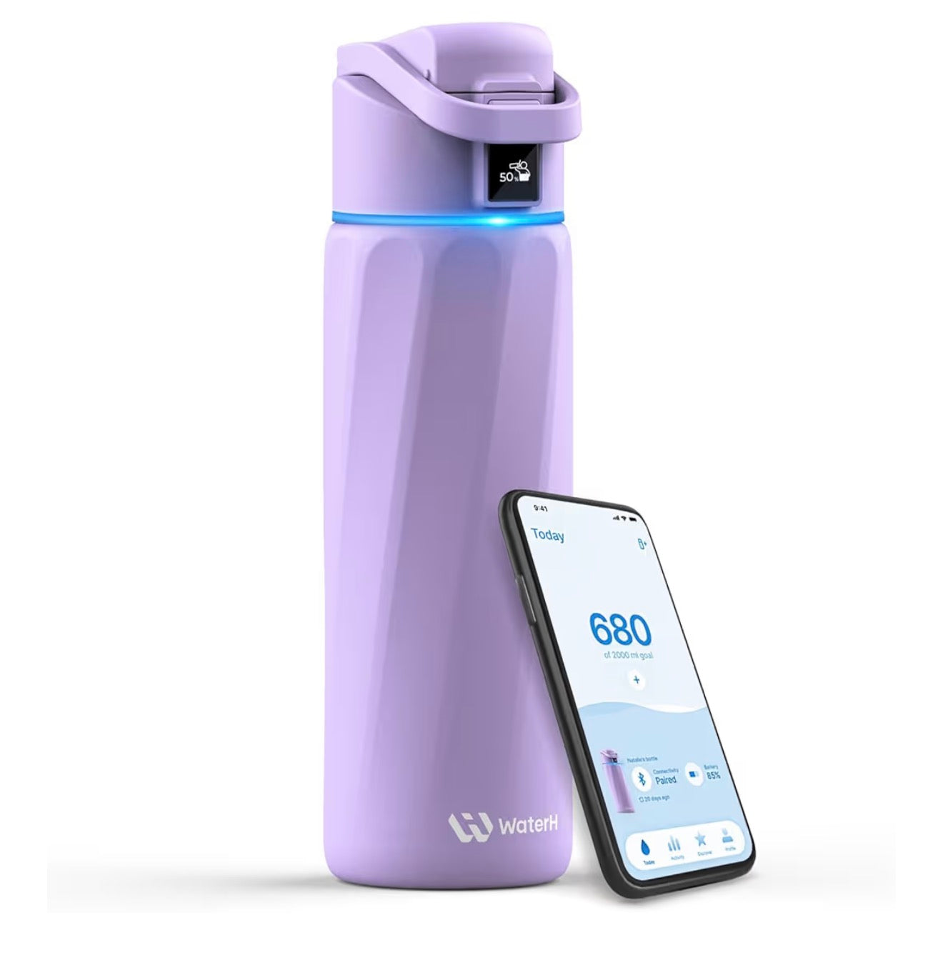 Boost Smart Water Bottle that Reminds You to Drink, 24oz BPA-Free Stainless Steel Vacuum Insulated Bottle, Wide Mouth Water Tracker Bottle with APP, Ideal for Christmas, Thanksgiving Day