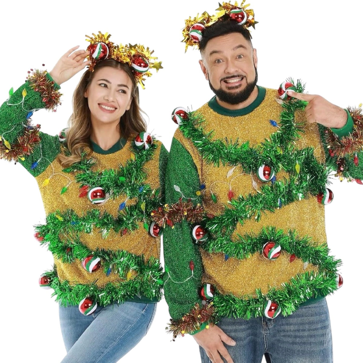 U LOOK UGLY TODAY LED Christmas Jumper Rudolph Santa Sweater