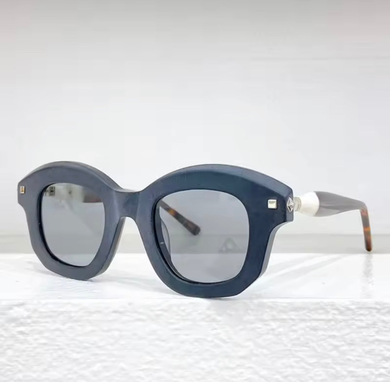 Maske J1 Thick Acetate Heavy Classical Sunglasses Uv400 Optical Prescription Frame Men Classical Designer Brand Germany Glasses