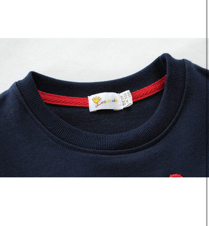 EULLA Boys Christmas Jumper Reindeer Sweatshirt Gift Kids Long Sleeve Dinosaur Tee Shirt Tops Crew Neck Pullover Hoodies Casual Outfit Clothes Age 1-7 Years