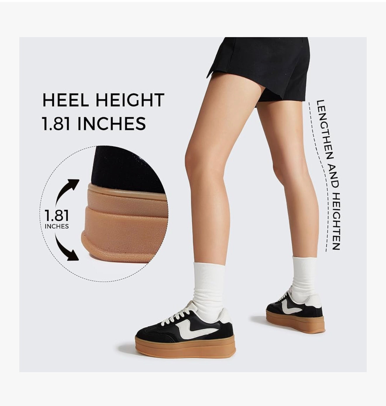 LUCKY STEP Women's Platform Trainers Sneakers Walking Shoes
Comfortable, Fashion, Chunky, Casual, Lace-Up, Stitch Detailing, Everyday, Footwear