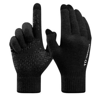 Soft Warm Touch Screen Winter Thermal Gloves Men Women, Non-Slip Grip, Elastic Cuff, Knit Stretchy Material