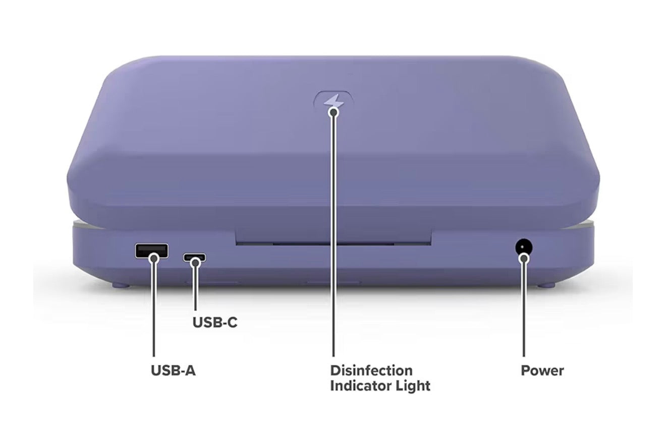 PhoneSoap 3 UV Smartphone Sanitizer & Universal Charger | Patented & Clinically Proven UV Light Disinfector | (Periwinkle)