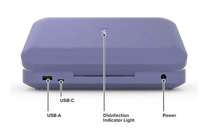 PhoneSoap 3 UV Smartphone Sanitizer & Universal Charger | Patented & Clinically Proven UV Light Disinfector | (Periwinkle)