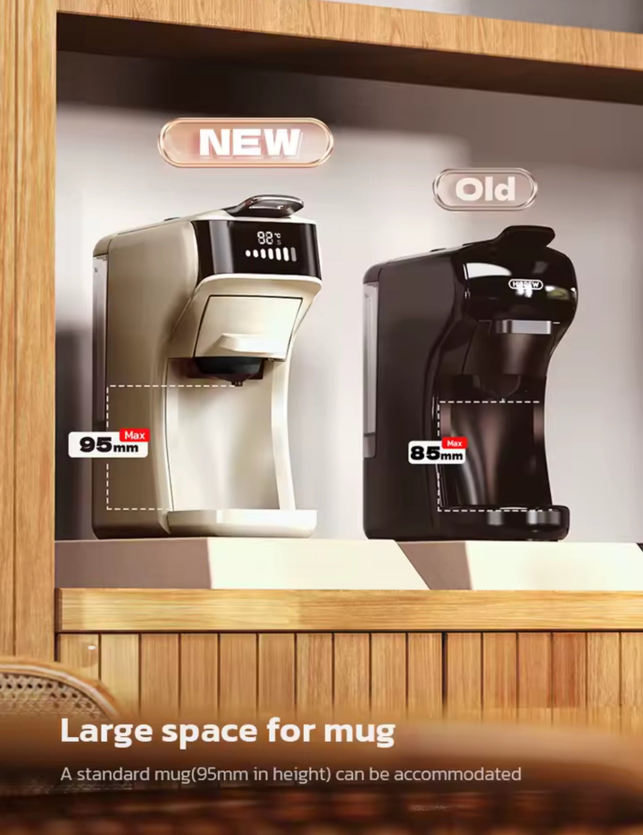 HiBREW 6-in-1 Capsule Coffee Machine – Hot & Cold, Espresso, Cappuccino, Compatible with Dolce Gusto, Nespresso & Ground Coffee (H1B)
