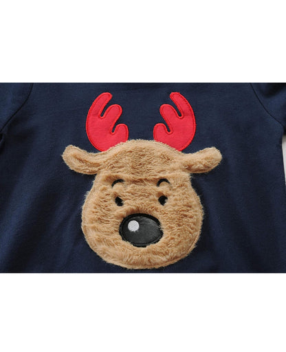 EULLA Boys Christmas Jumper Reindeer Sweatshirt Gift Kids Long Sleeve Dinosaur Tee Shirt Tops Crew Neck Pullover Hoodies Casual Outfit Clothes Age 1-7 Years
