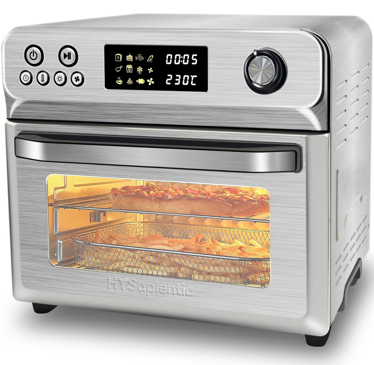 24L Air Fryer Oven with Rotisserie Digital Knob 1800W 10In1 Airfryer