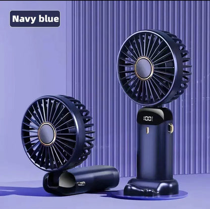 Portable Hand-Held Mini Folding Desk Fan – USB Rechargeable | Compact Cooling for Home, Office & Travel (UK)