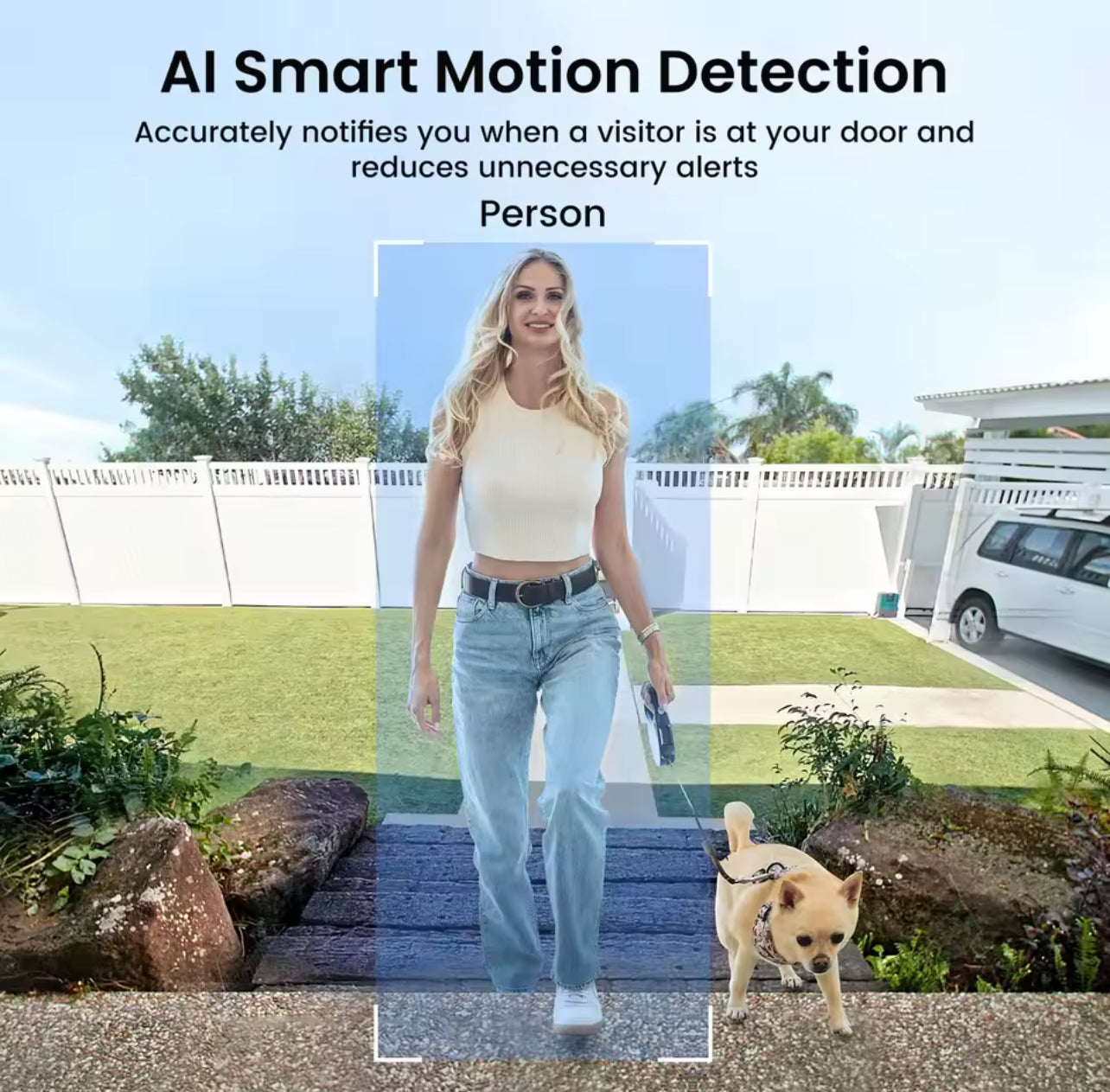 AOSU 3MP Wireless Doorbell Video Intercom – Smart Wi-Fi, Human Detection, Alexa Compatible