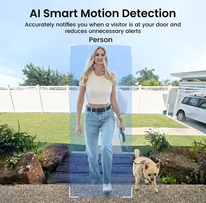 AOSU 3MP Wireless Doorbell Video Intercom – Smart Wi-Fi, Human Detection, Alexa Compatible